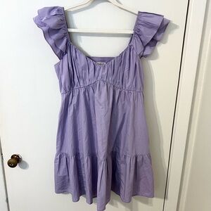 Abercrombie Ruched Flutter Sleeve Mini Dress